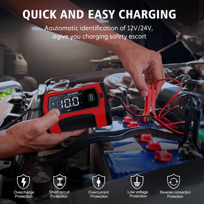 Lifepo4 Battery Charger Smart Automatic - Lityum LiFePO4 JEL Kurşun-Asit Piller için