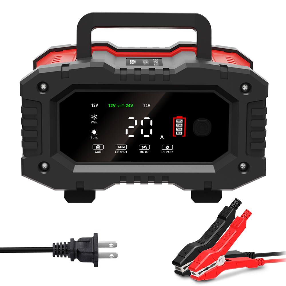 Smart Car Battery Charger 12V 24V 20A - 12V 10A 24V 20A otomatik araba