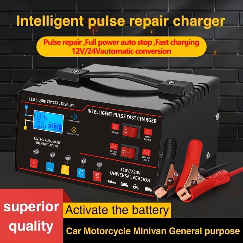 Lead Acid Battery Pulse Repair Desulfator - 3'ü 1 Arada 12V 24V Evrensel