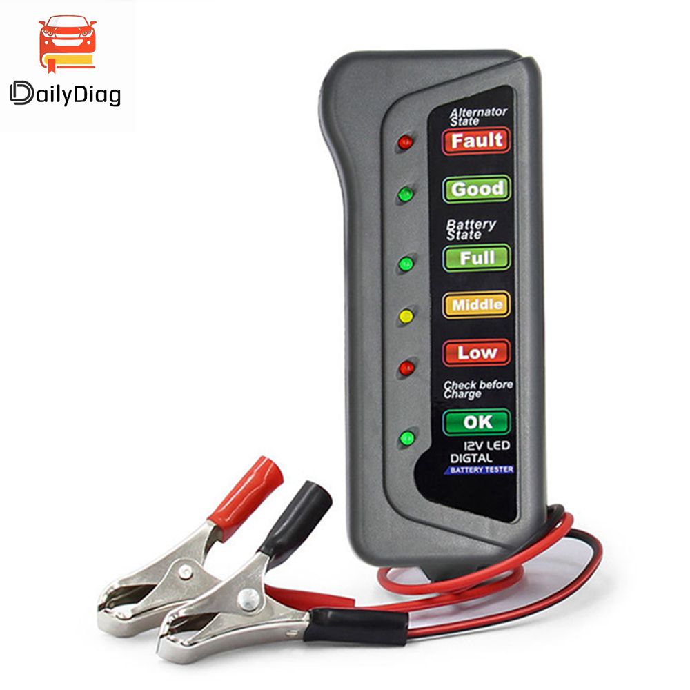 Alternator Tester Digital Diagnostic Tool - 12V otomatik araç aküsü Tester LCD