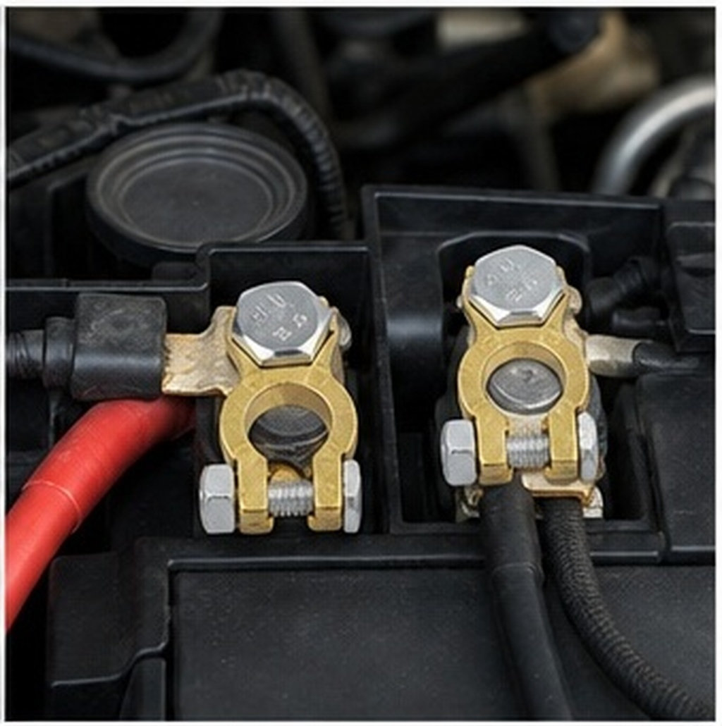 Battery Terminal Clamps Quick Release Brass - 1 Çift Pirinç Otomobil Akü Terminali