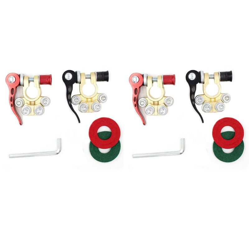 Battery Terminal Clamps Quick Release Brass - 2X 12V 24V akü terminalleri kelepçeleri