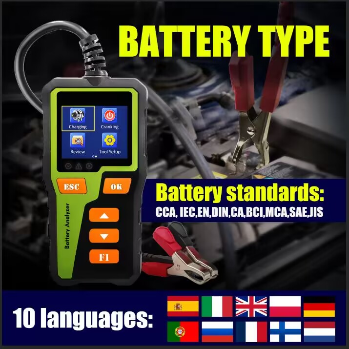 Car Battery Load Tester Digital Cranking - 12V araba akü test cihazı dijital