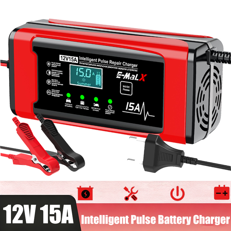 Lifepo4 Battery Charger Smart Automatic - AB Fişi 12V 15A Akıllı Akü