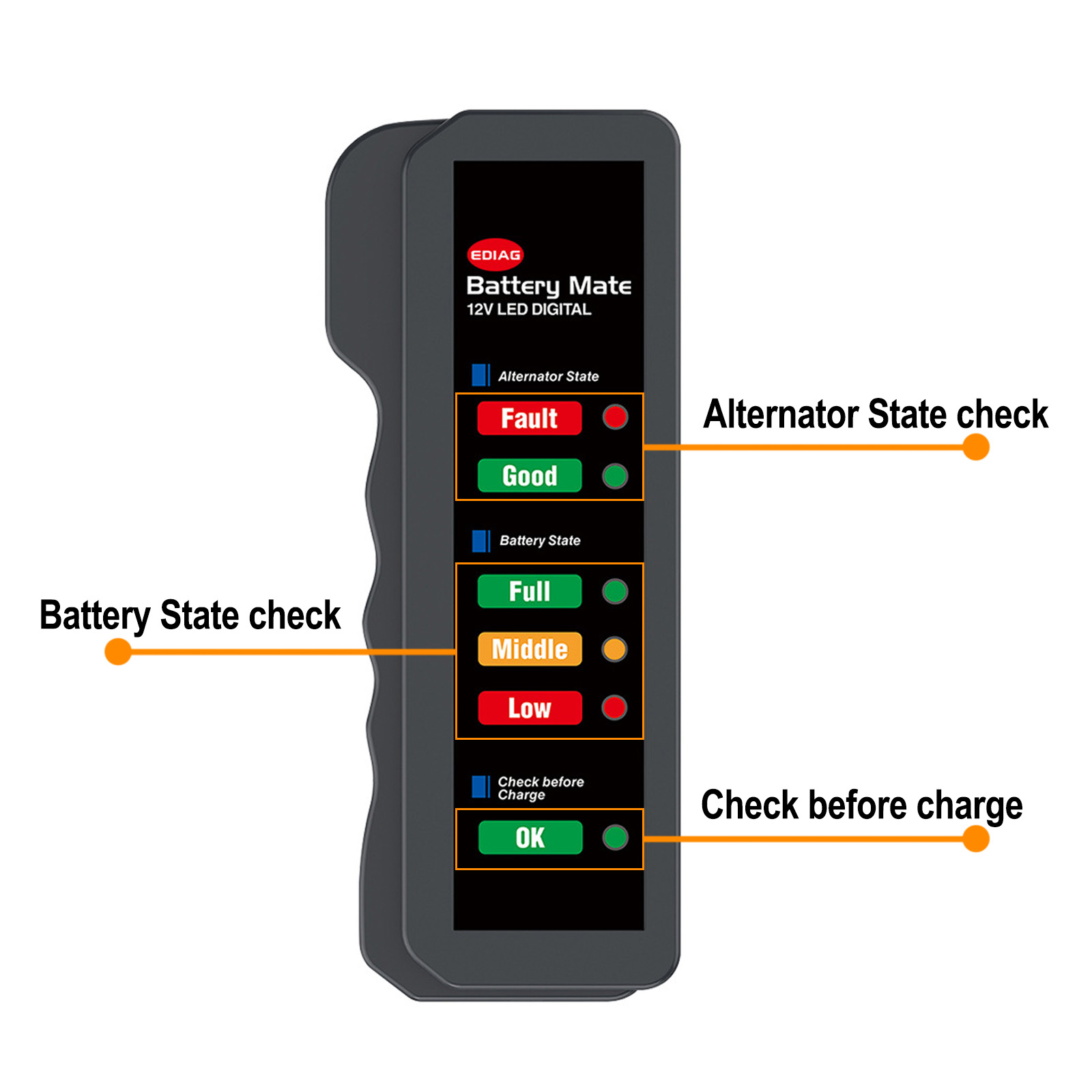 Mini 12 V Araç Akü Test Cihazı - Alternator Tester Digital Diagnostic Tool incelemesi ve fiyatı