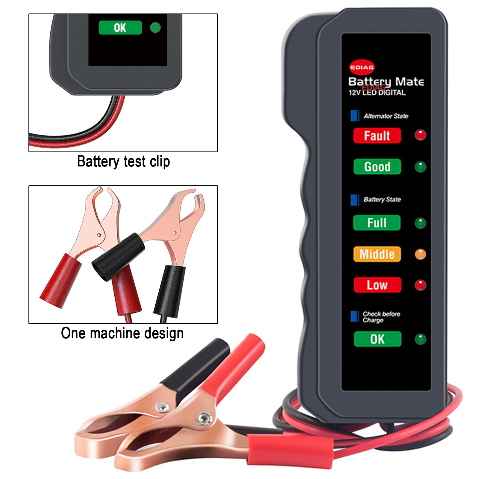 Mini 12 V Araç Akü Test Cihazı - Alternator Tester Digital Diagnostic Tool incelemesi ve fiyatı