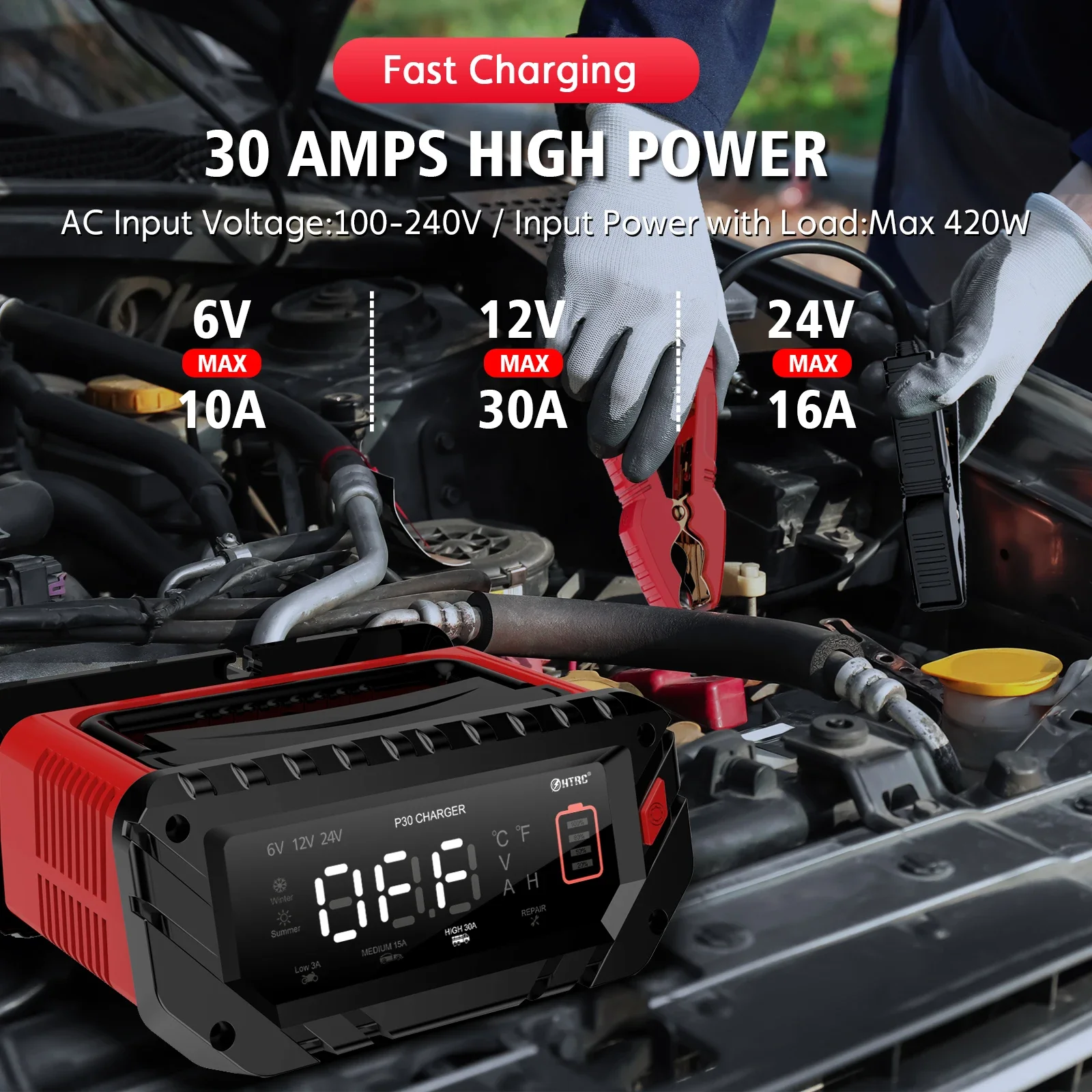 EAFC 30A tam otomatik akıllı a - Lifepo4 Battery Charger Smart Automatic incelemesi ve fiyatı