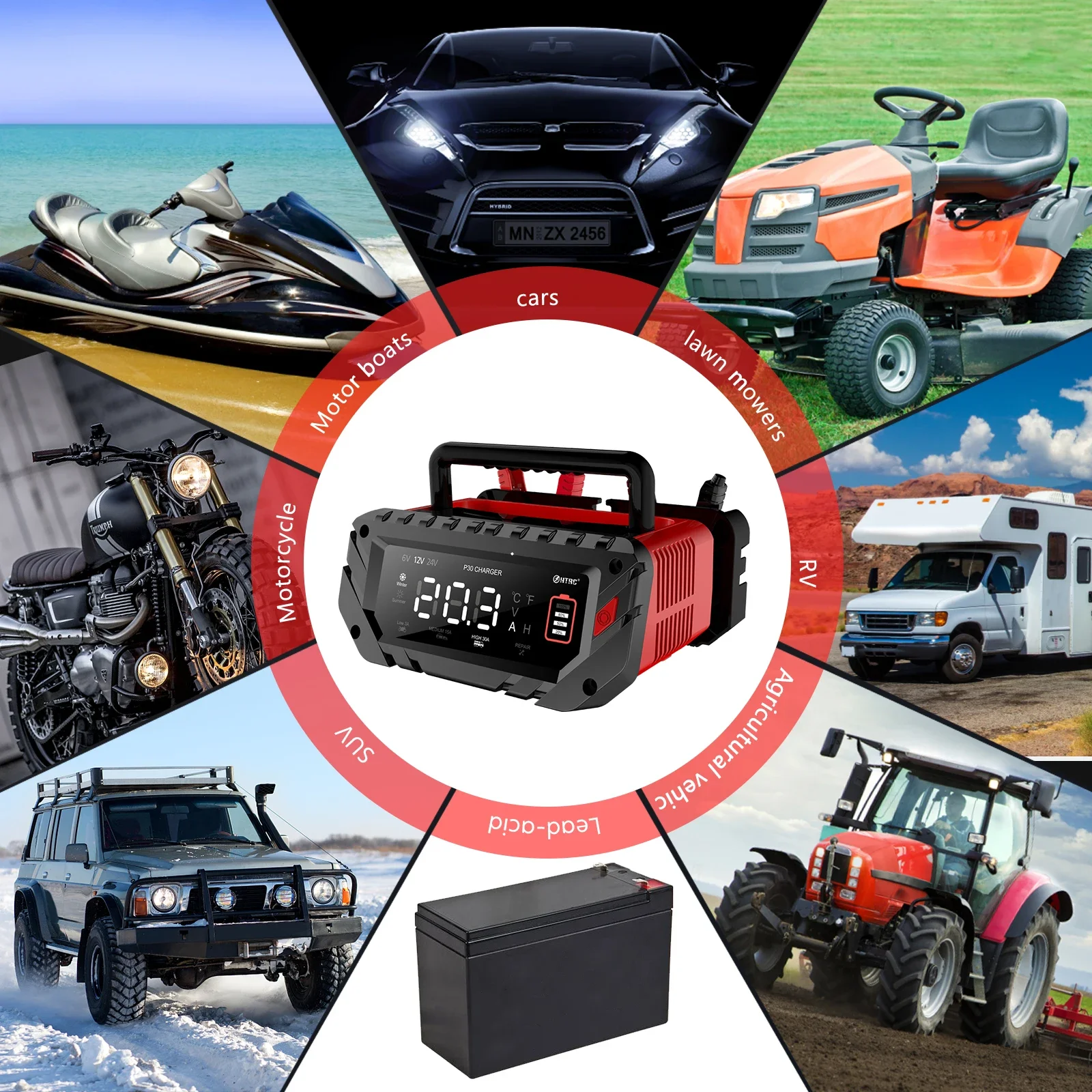 EAFC 30A tam otomatik akıllı a - Lifepo4 Battery Charger Smart Automatic incelemesi ve fiyatı