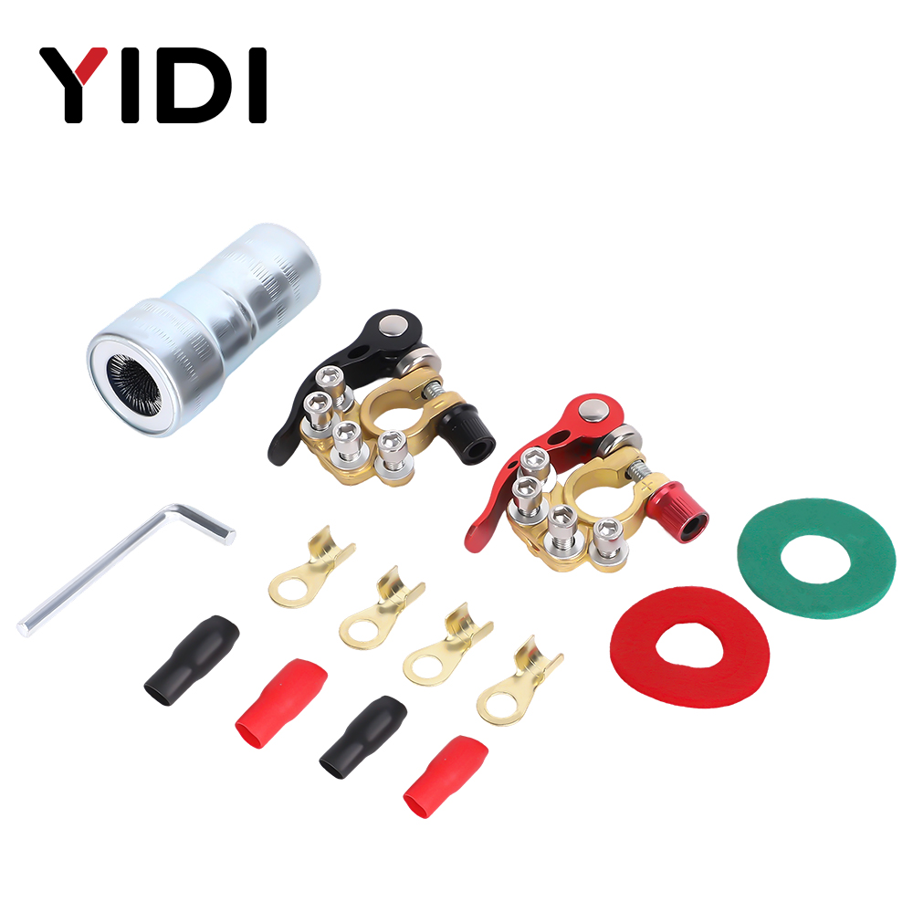 2 adet otomobil aküsü bağlantı - Battery Terminal Clamps Quick Release Brass incelemesi ve fiyatı
