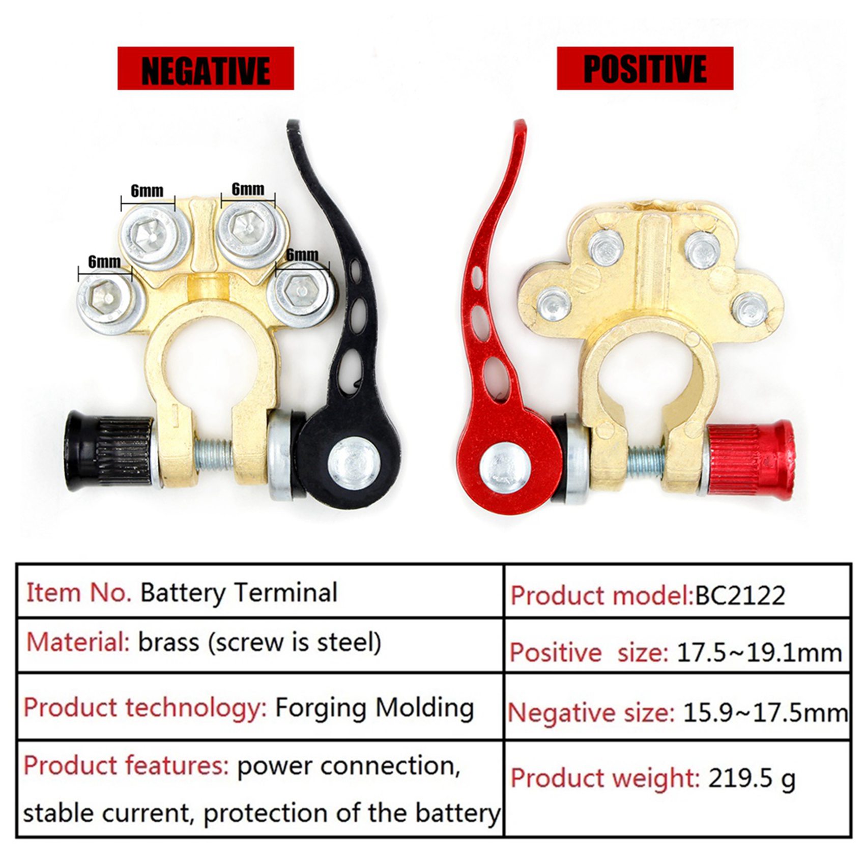 Classy-4X Hızlı Çıkartılabilir - Battery Terminal Clamps Quick Release Brass incelemesi ve fiyatı