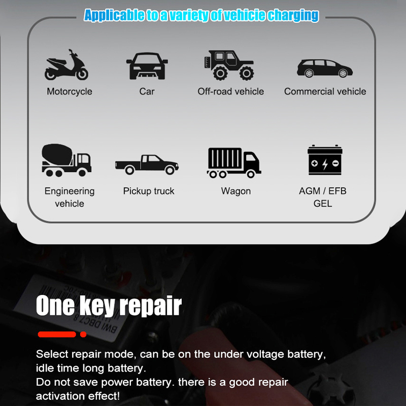 EAFC 12V/24V tam otomatik akü  - Smart Car Battery Charger 12V 24V 20A incelemesi ve fiyatı