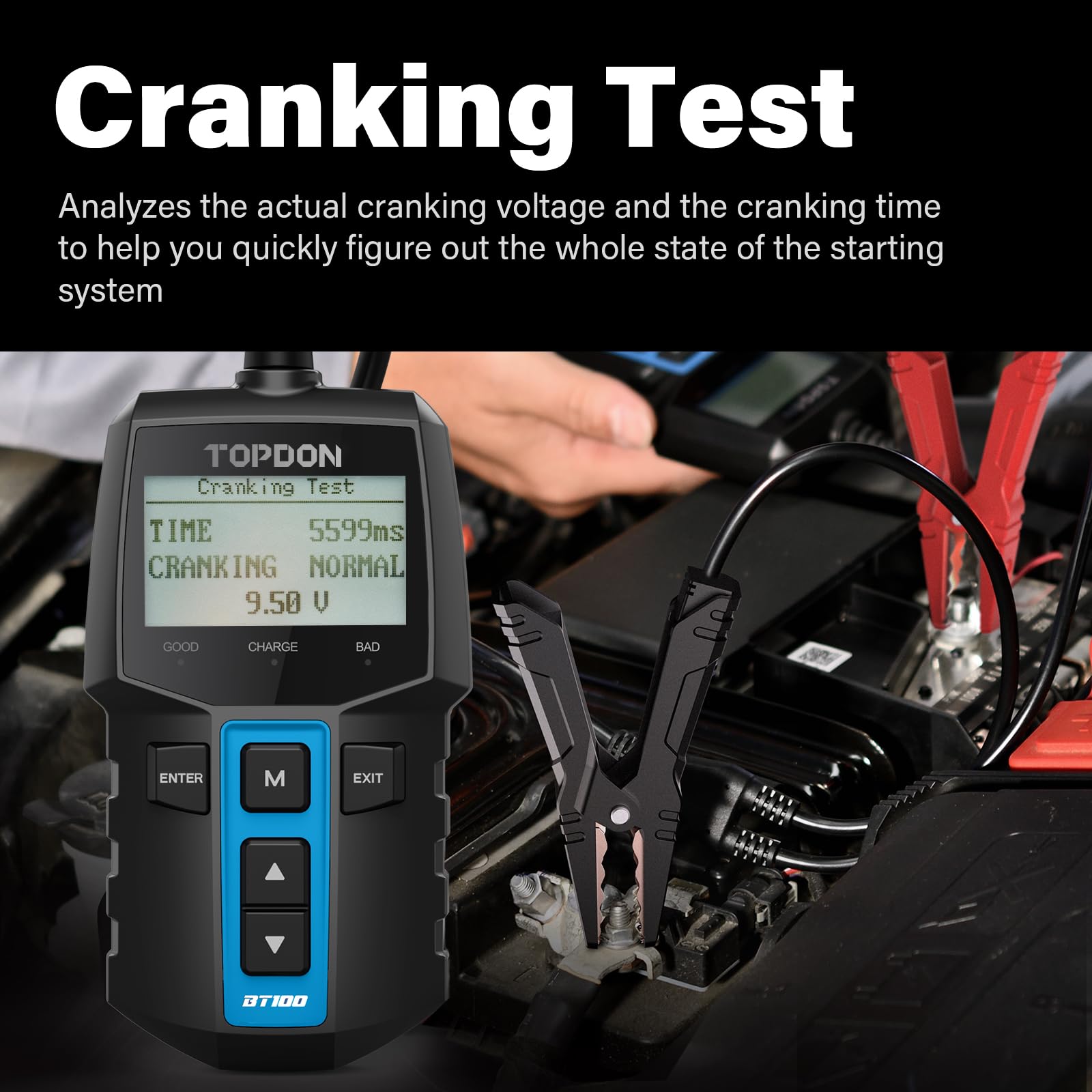 TOPDON BT100 12V Dijital Akü A - Car Battery Load Tester Digital Cranking incelemesi ve fiyatı