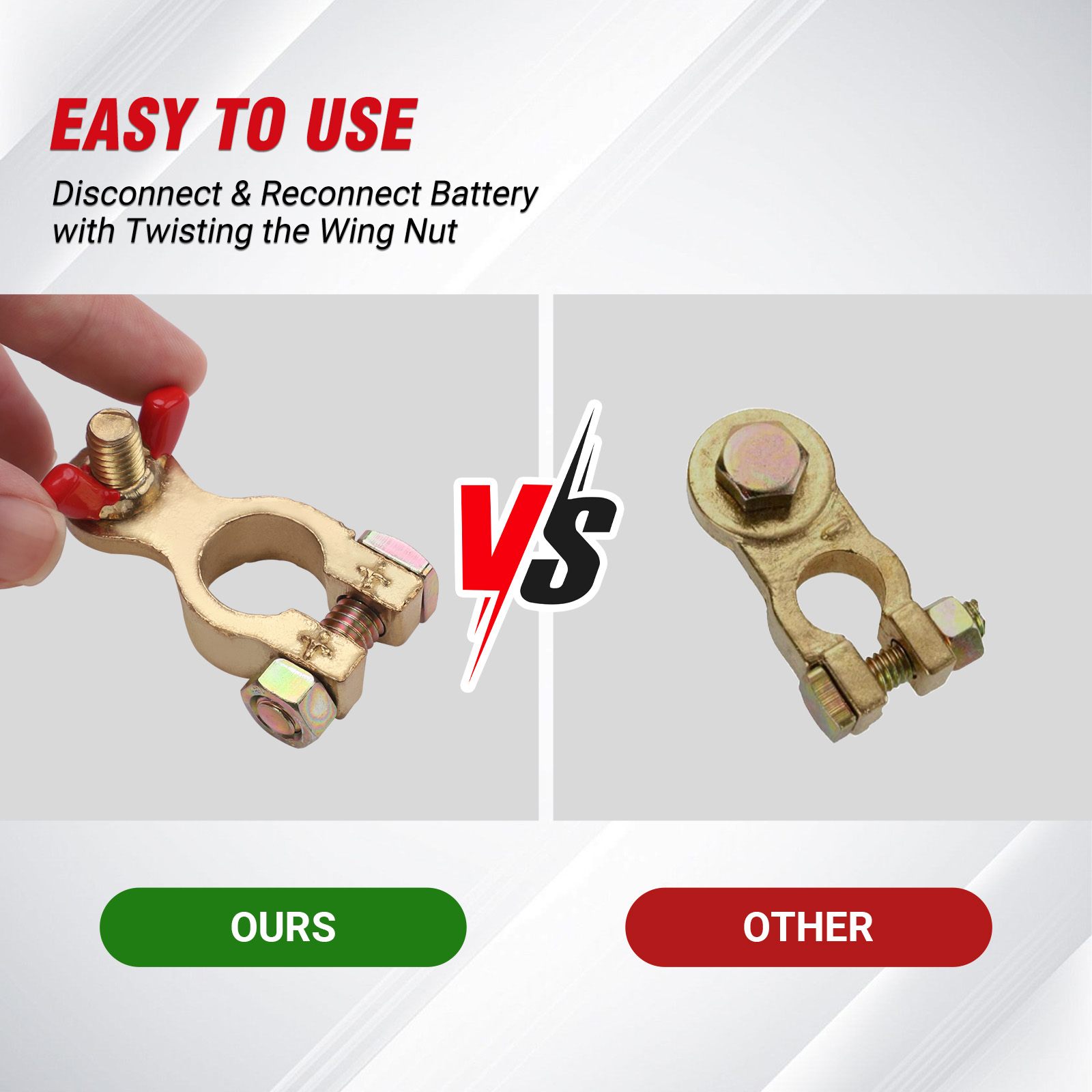 Araba Kamyon Tekne Karavan CNS - Battery Terminal Clamps Quick Release Brass incelemesi ve fiyatı