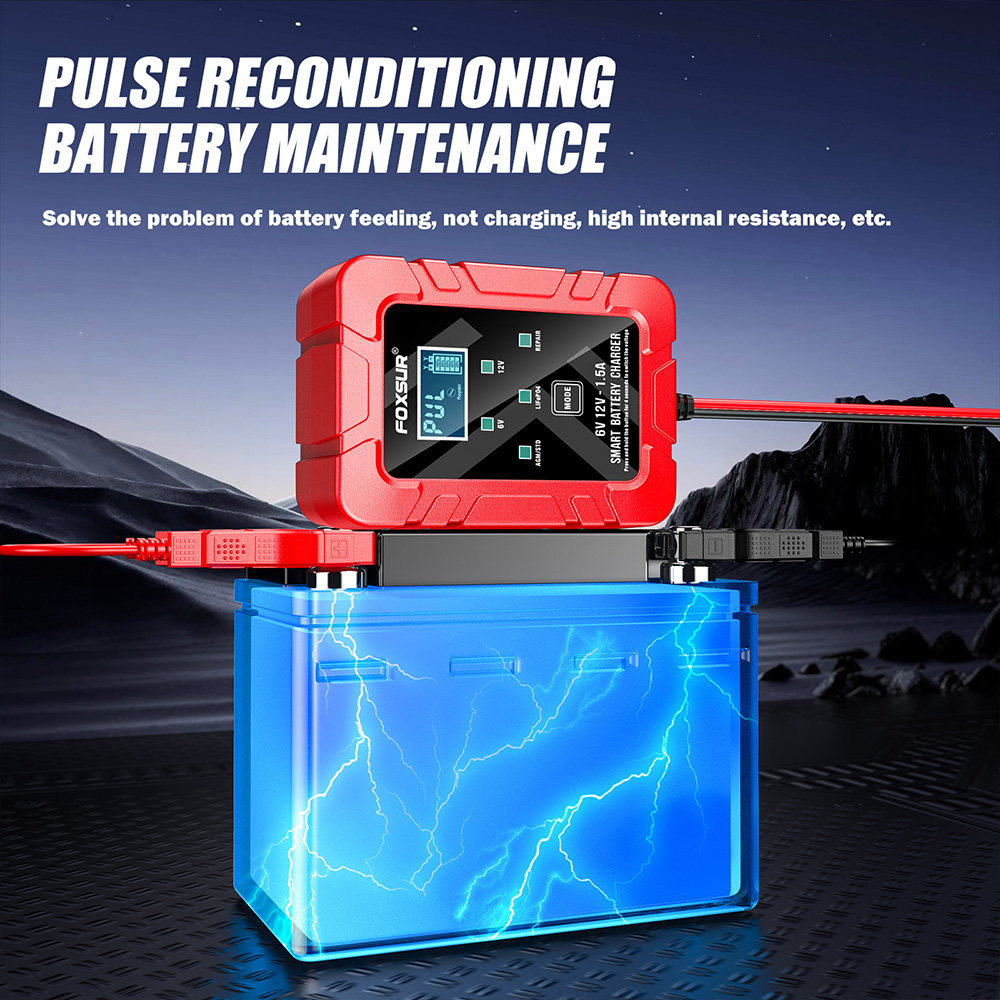 FOXSUR 6V 12V Otomatik Akıllı  - Lifepo4 Battery Charger Smart Automatic incelemesi ve fiyatı