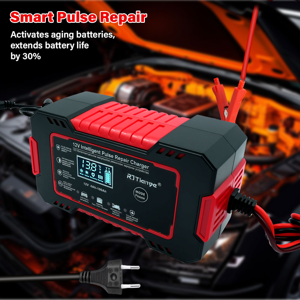 20A/10A Araba Motosiklet Akü Ş - Smart Car Battery Charger 12V 24V 20A incelemesi ve fiyatı