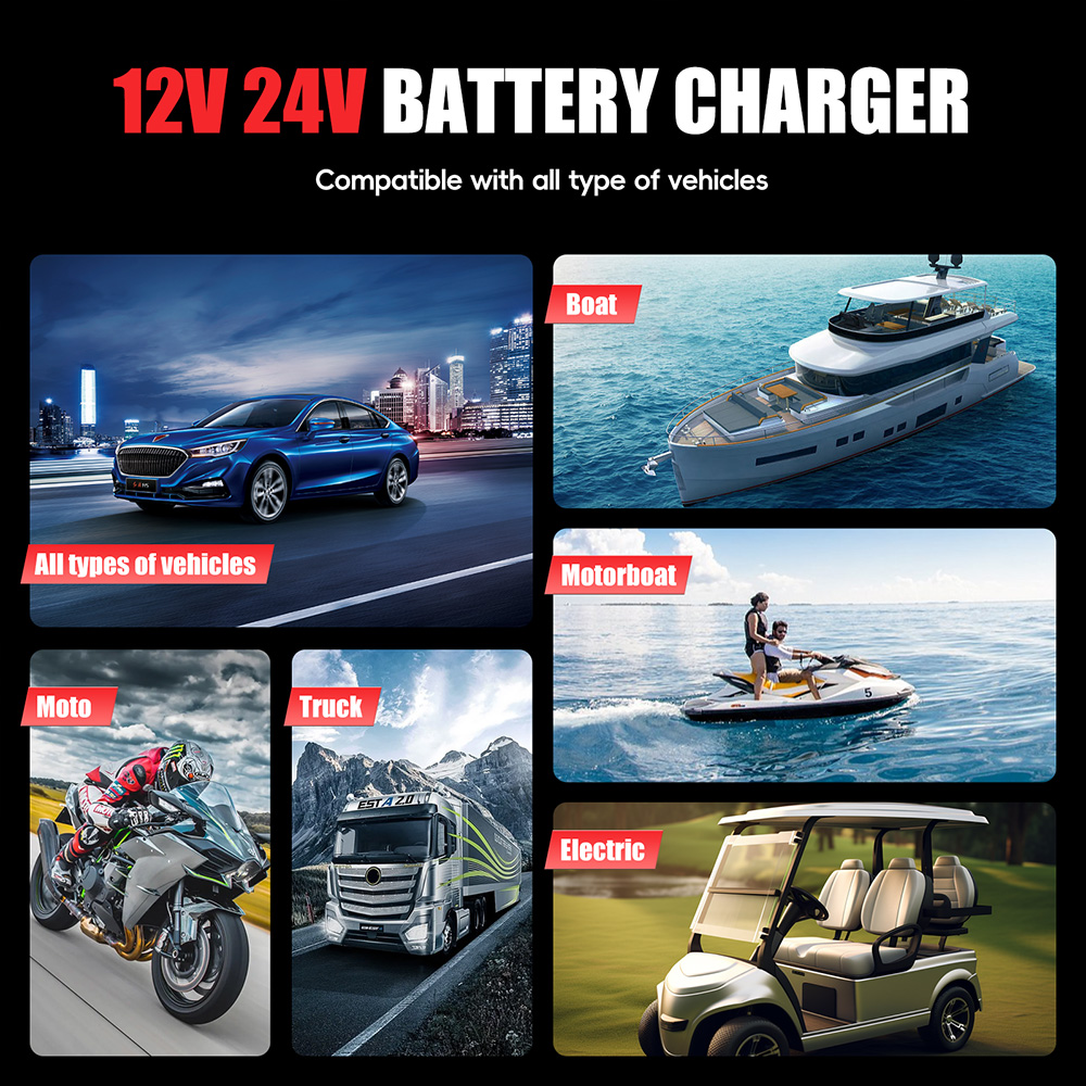 FOXSUR 12V/20A 24V/10A Akıllı  - Smart Car Battery Charger 12V 24V 20A incelemesi ve fiyatı