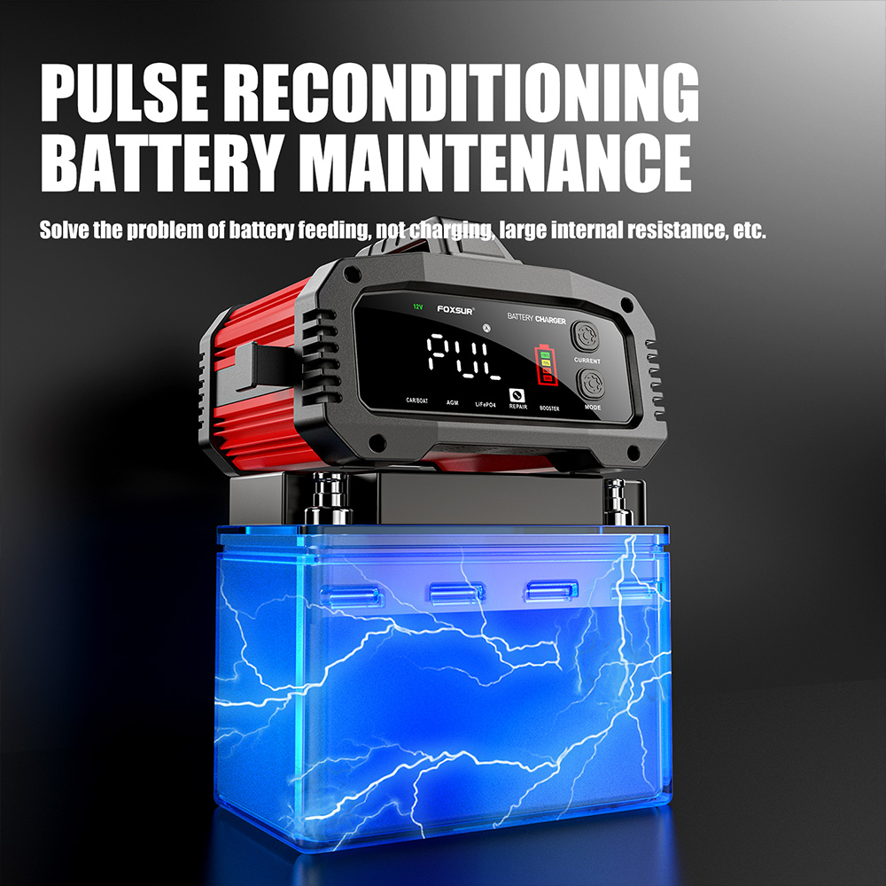 FOXSUR 20A/10A Araba Motosikle - Smart Car Battery Charger 12V 24V 20A incelemesi ve fiyatı