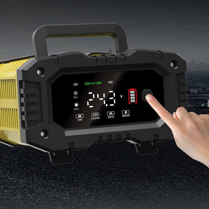 FOXSUR araba motosiklet pil şa - Smart Car Battery Charger 12V 24V 20A incelemesi ve fiyatı