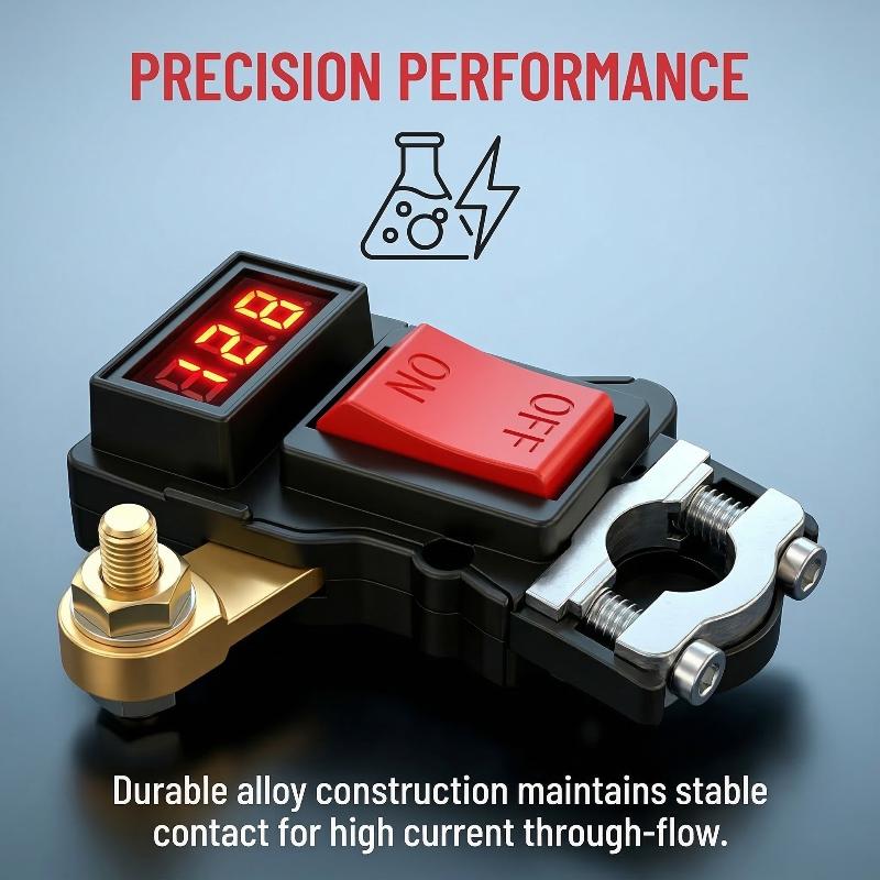 Dijital Voltaj Göstergeli Araç - Battery Disconnect Switch Master Cut Off incelemesi ve fiyatı
