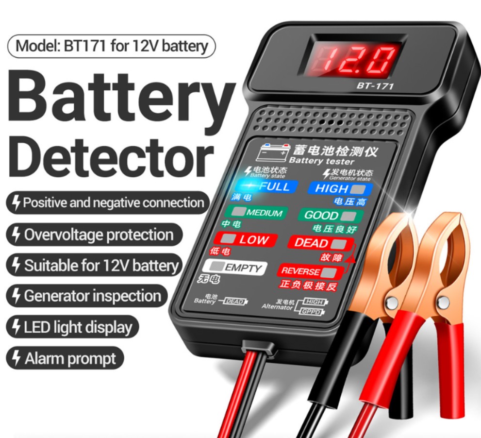12V Araç Aküsü Test Cihazı Dij - Car Battery Load Tester Digital Cranking incelemesi ve fiyatı
