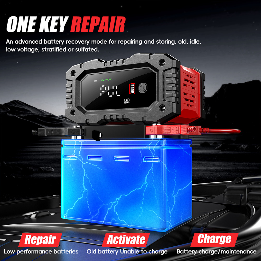 FOXSUR 20A/10A Araba Motosikle - Smart Car Battery Charger 12V 24V 20A incelemesi ve fiyatı