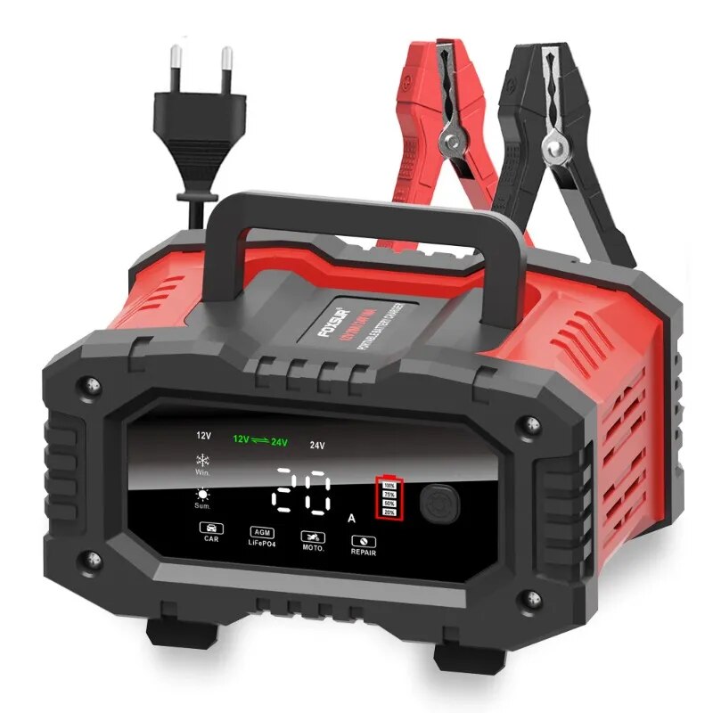 20A/10A araba motosiklet pil ş - Smart Car Battery Charger 12V 24V 20A incelemesi ve fiyatı
