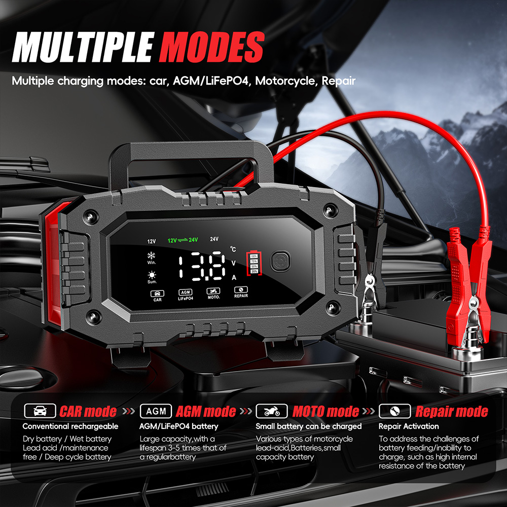 Pil şarj cihazı 12V/20A 24V/10 - Smart Car Battery Charger 12V 24V 20A incelemesi ve fiyatı