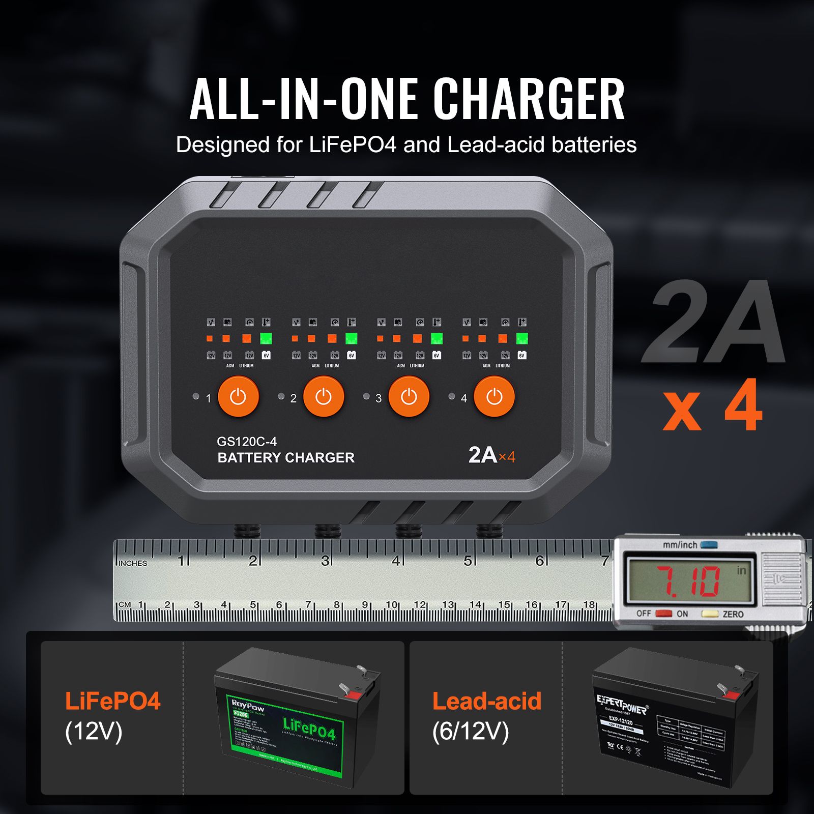 Akıllı Akü Şarj Cihazı, 8 Ampe - Lifepo4 Battery Charger Smart Automatic incelemesi ve fiyatı