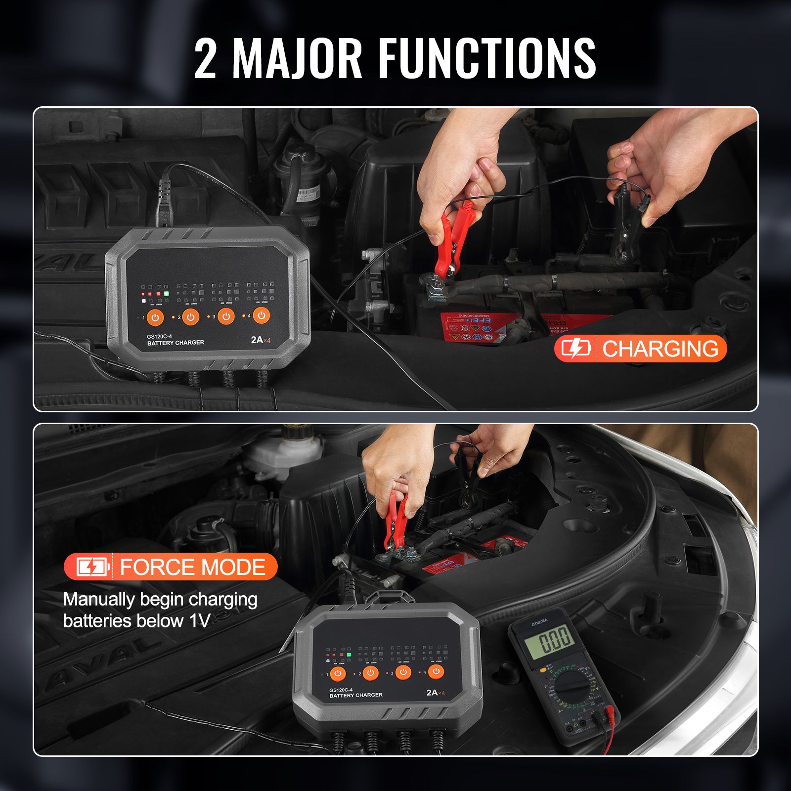 Akıllı Akü Şarj Cihazı, 8 Ampe - Lifepo4 Battery Charger Smart Automatic incelemesi ve fiyatı