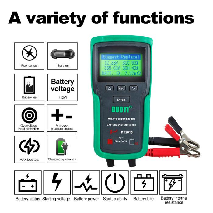 DUOYI DY2015 12V Araç Akü Sist - Car Battery Load Tester Digital Cranking incelemesi ve fiyatı