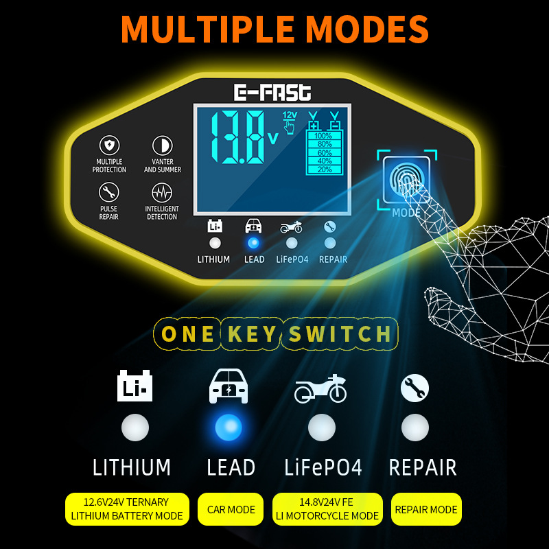 Lityum LiFePO4 kurşun asit pil - Lifepo4 Battery Charger Smart Automatic incelemesi ve fiyatı